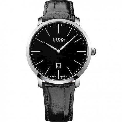 Image of Hugo Boss Swiss Made Sølv Quartz herre ur, model 1513258